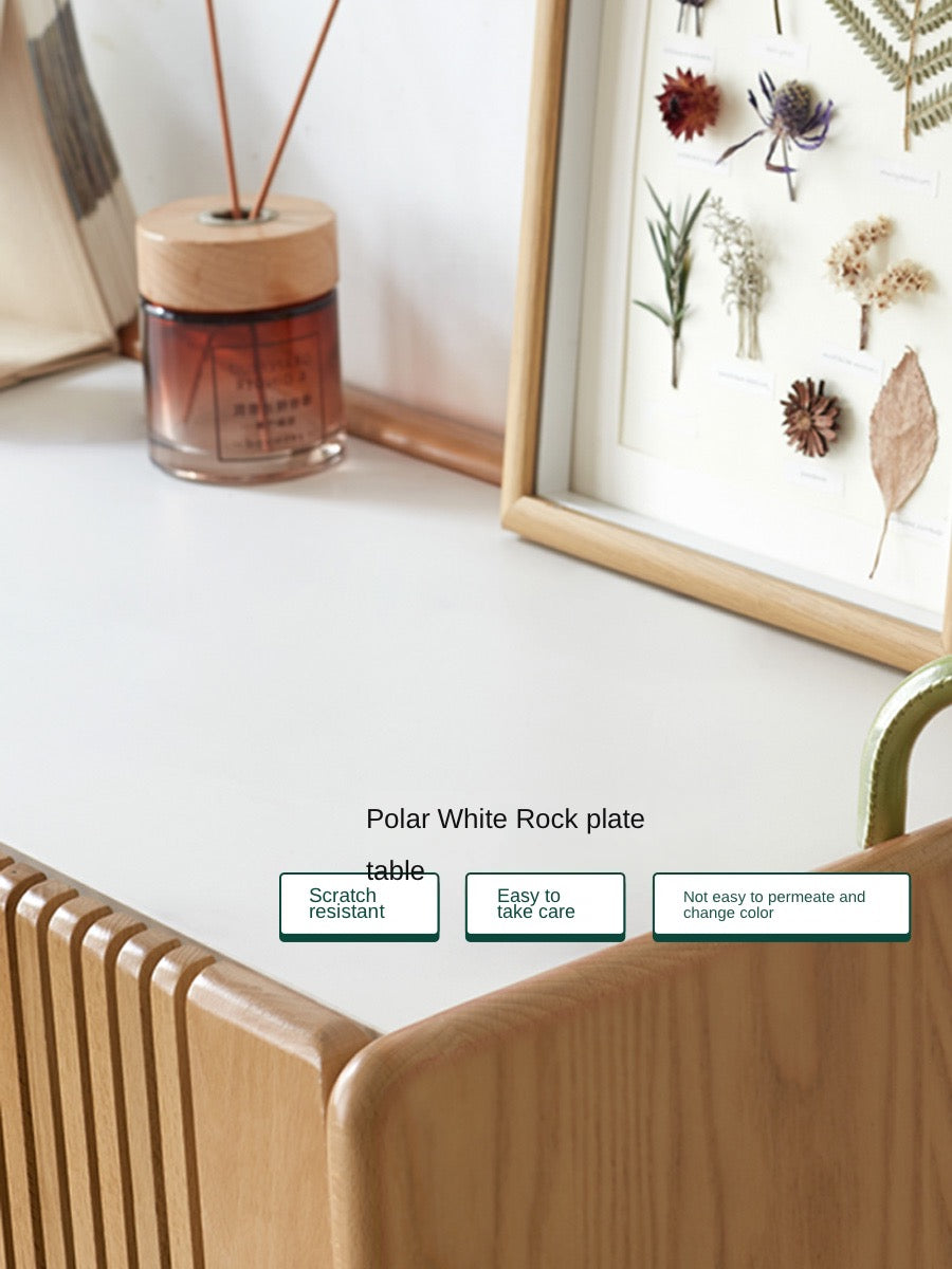 Ash Solid wood rock top shoe cabinet