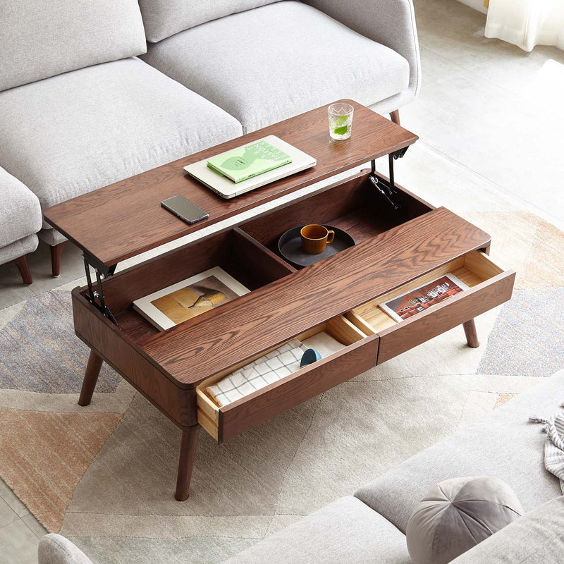 Oak solid wood Lifting Coffee Table