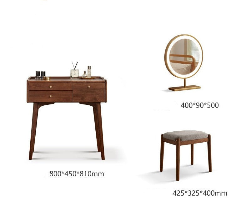 Black Walnut , Ash solid wood Dressing table: