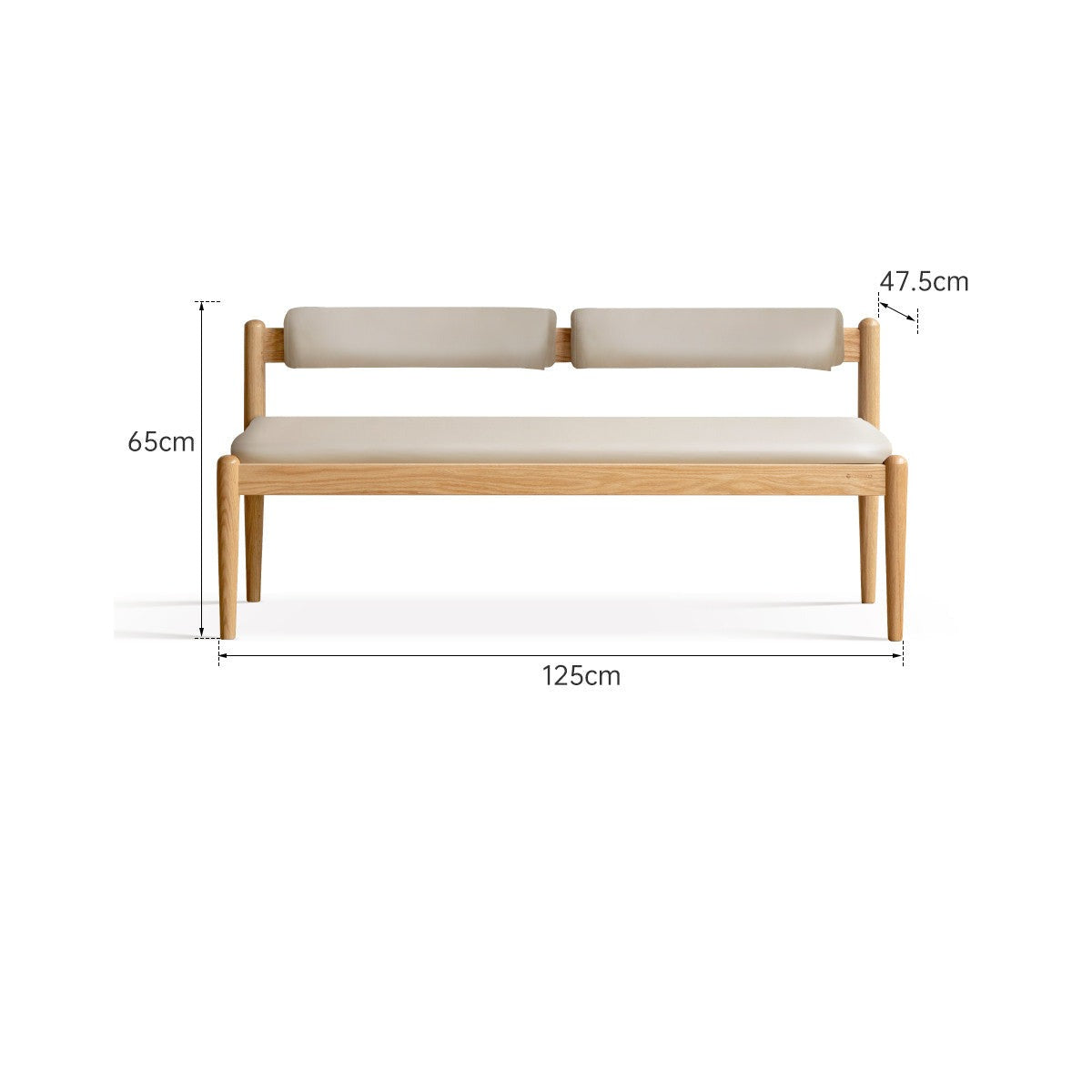 Oak solid wood Soft bench