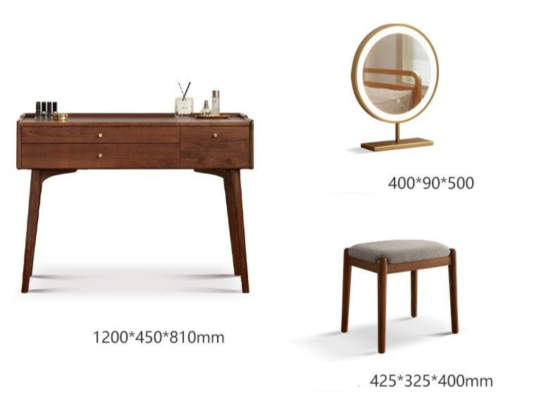 Black Walnut , Ash solid wood Dressing table: