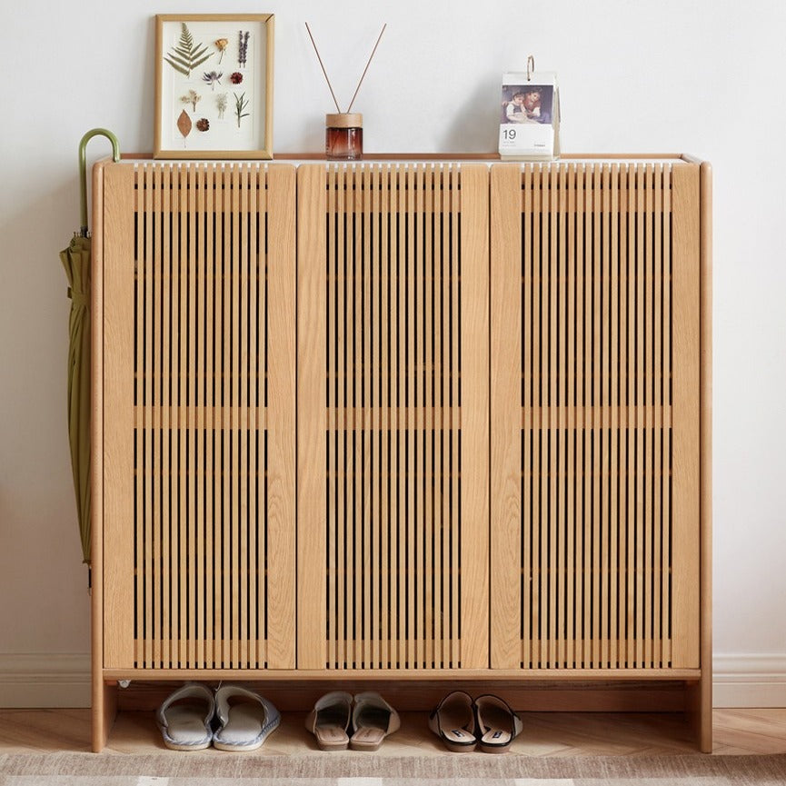 Ash Solid wood rock top shoe cabinet