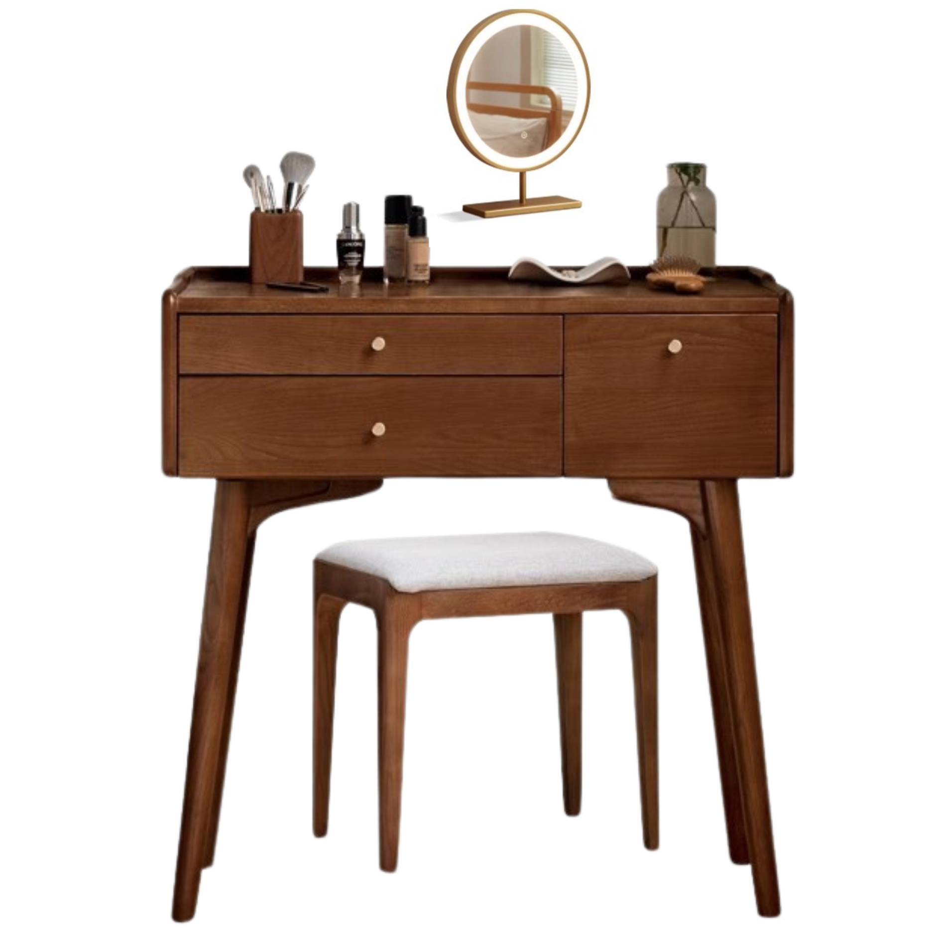 Black Walnut , Ash solid wood Dressing table: