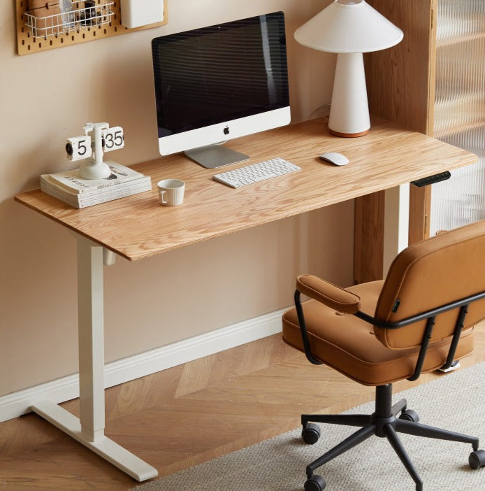 Oak, Black walnut solid wood electric lift standing desk adjustable table