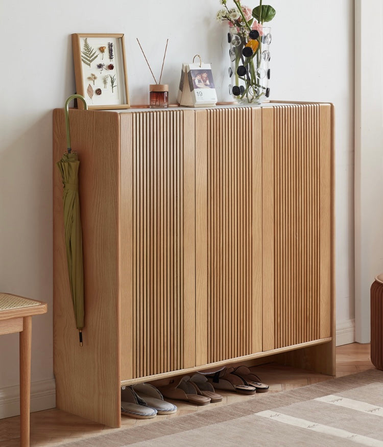 Ash Solid wood rock top shoe cabinet