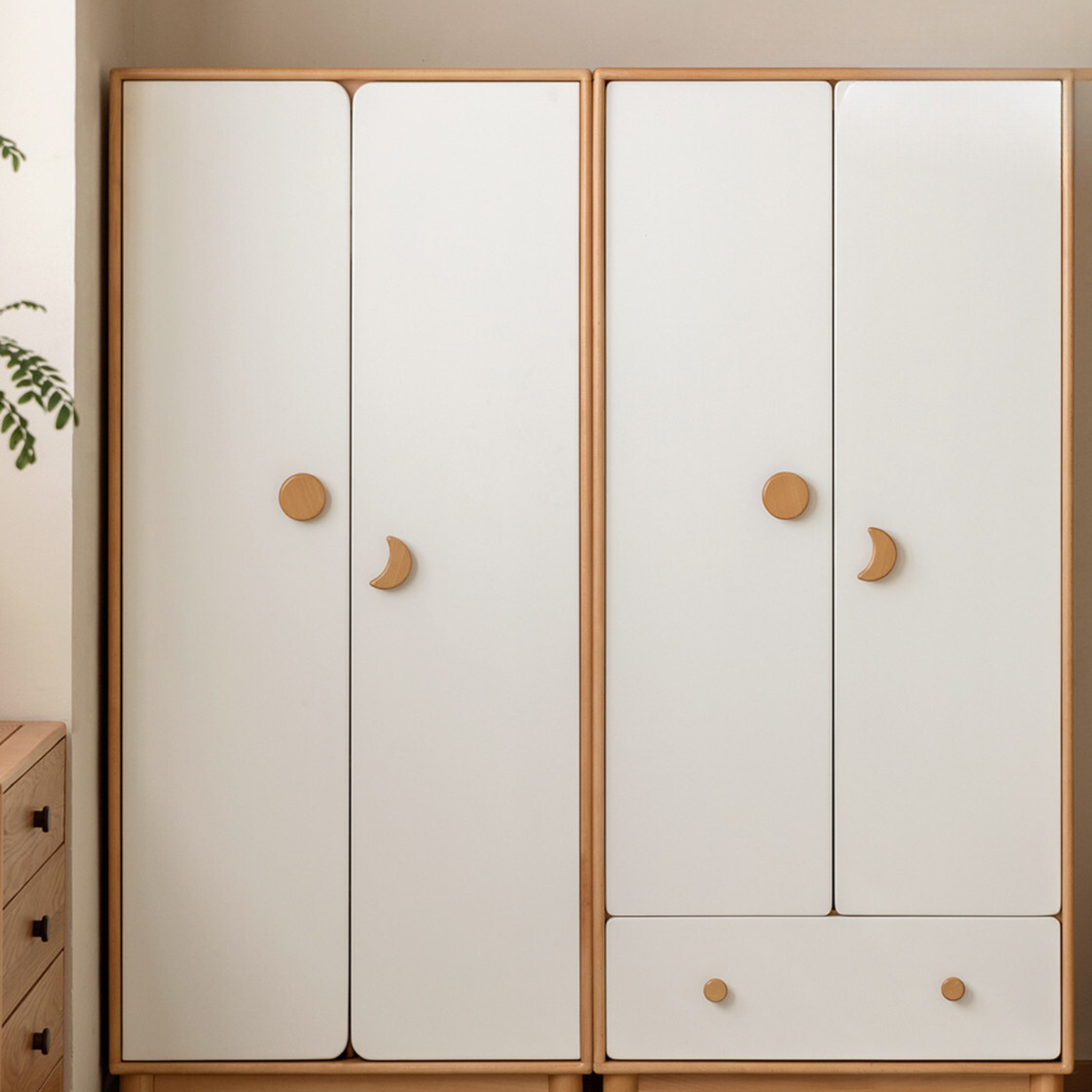 Premium 6.25ft Kids Wooden Wardrobe with Dressing Mirror Stylish & Spacious