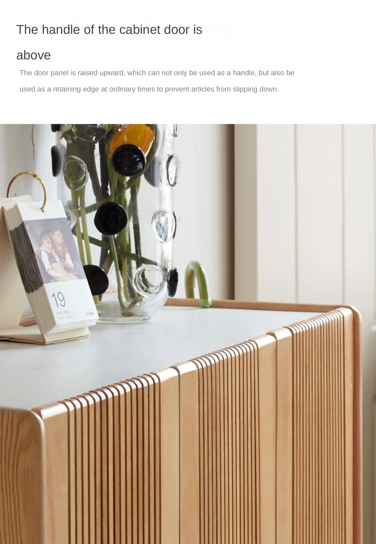 Ash Solid wood rock top shoe cabinet