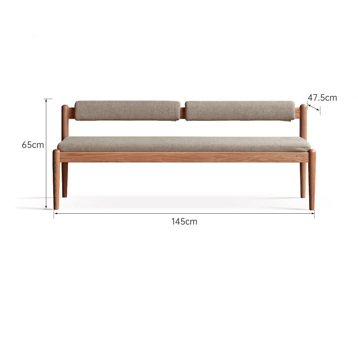 Oak solid wood Soft bench